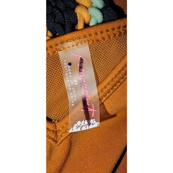 New Free People MOVEMENT Go The Distance Unitard $148 X-SMALL Brownish Orange - Picture 7 of 7